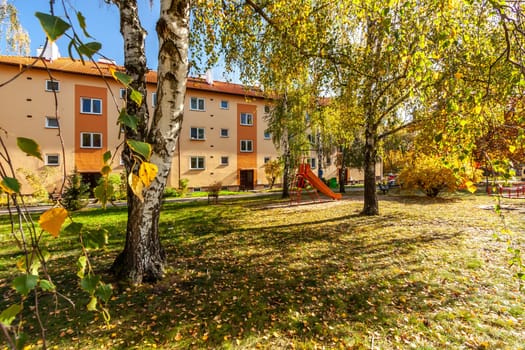 autumn time in Pardubice city. High quality photo.