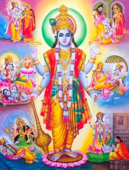 god Surya power of sun hinduism  mythology illustration