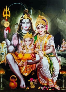 god  Shiva holy   Lakshmi mythology tradition hinduism bull  illustration