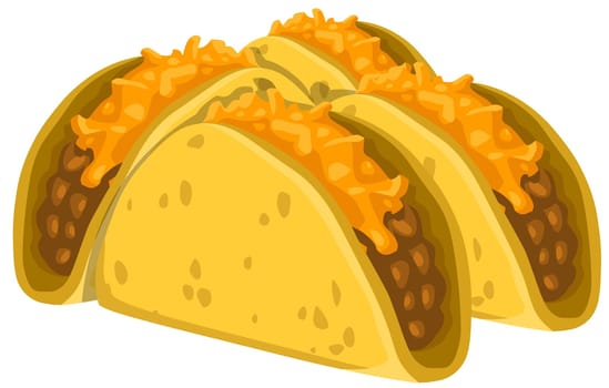 tacos cheese mexican food illustration tasty cheese snack