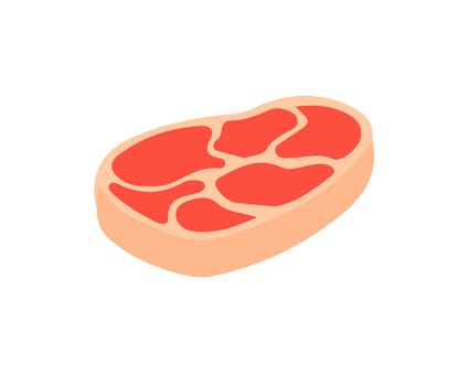 steak beef meal protein cow raw red illustration