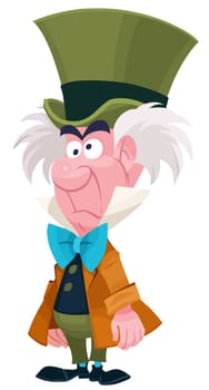 the mad hatter cartoon alice wonderland fantasy illustration
