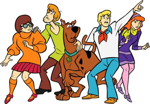 scooby doo the mystery machine characters adventure animayion illustration