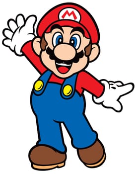 super mario bros gesture posing character illustration