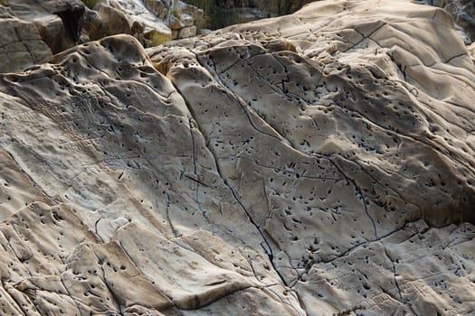 Close-up of marble rock surface at Bedaghat near Jabalpur in Madhya Pradesh, India, Asia