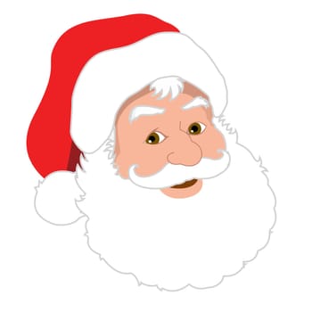 santa claus head character christmas smile illustration