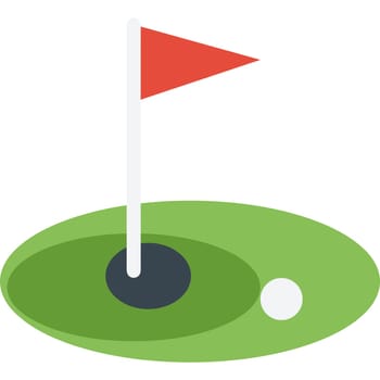 golf hole grass ball course  sport game illustration