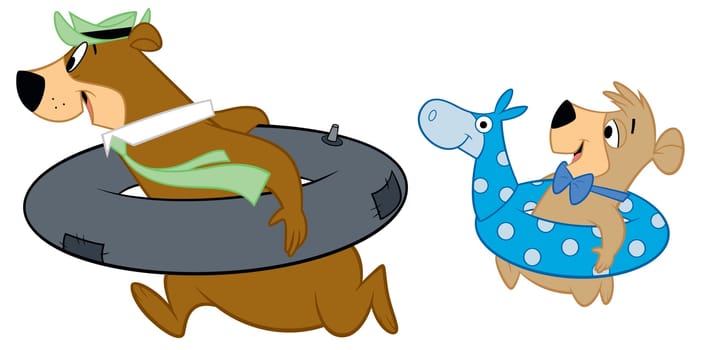 Yogi Bear character friend floater Jellystone Park    illustration