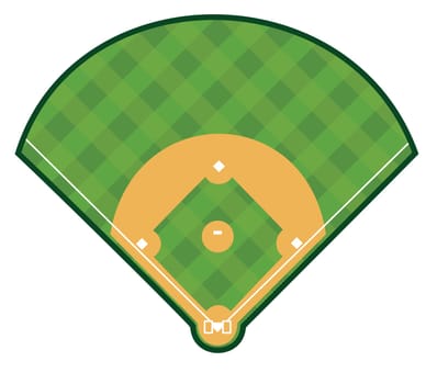 baseball field grass green checkered game pitch illustration