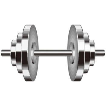 dumbbell gym muscle exercise workout equipment silver illustration