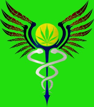 hemp medicinal cannabis legal medicine herb drug weed green metallic illustration