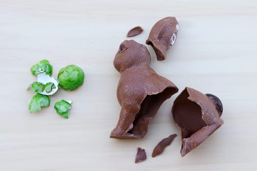 At Easter, chocolate Easter bunnies and Easter eggs are eaten