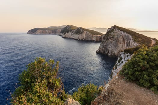 sunrise in Cape Doukato. Lefkada island, Greece