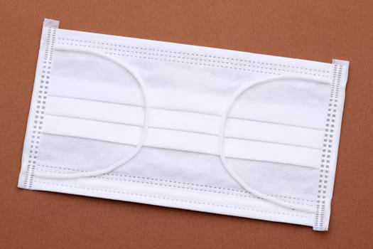 white air protection mask on the color background