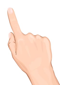 finger touch gesture digital press click illustration