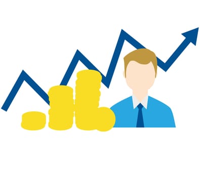 investment management finance fund profit investor blue illustration