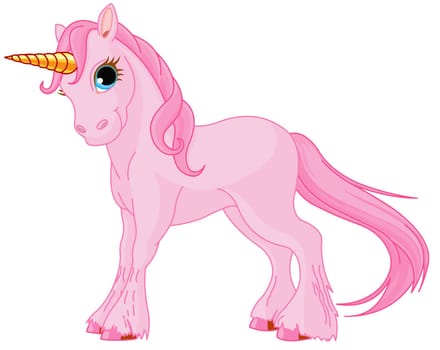 unicorn party fairy tale magic pink cute white illustration