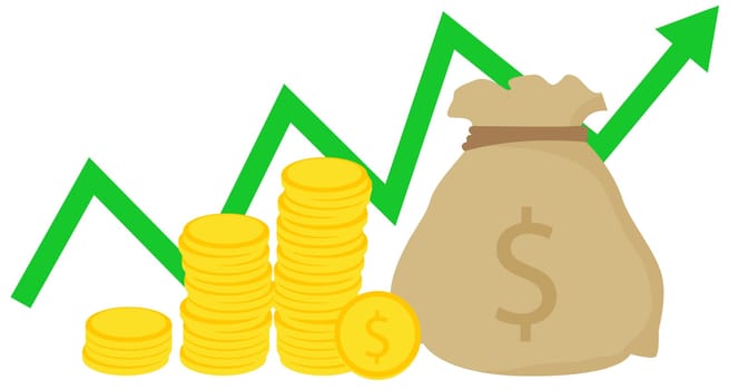 investment management finance fund profit investor green up illustration