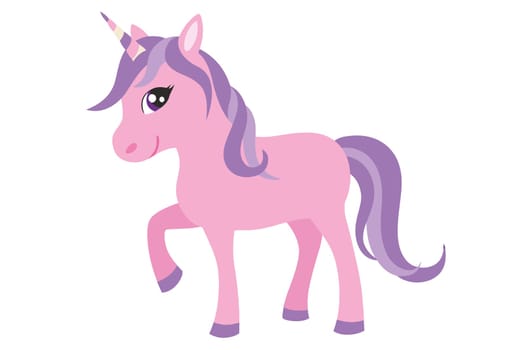 unicorn party fairy tale magic purple cute white illustration
