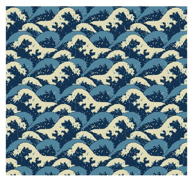 waves sea nature blue foam splash illustration motion pattern