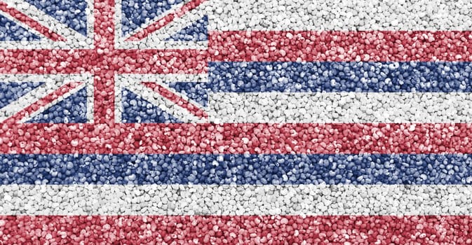 Flag of Hawaii on poppy seeds