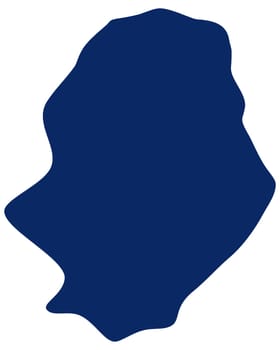 Karte von Niue in blauer Farbe
