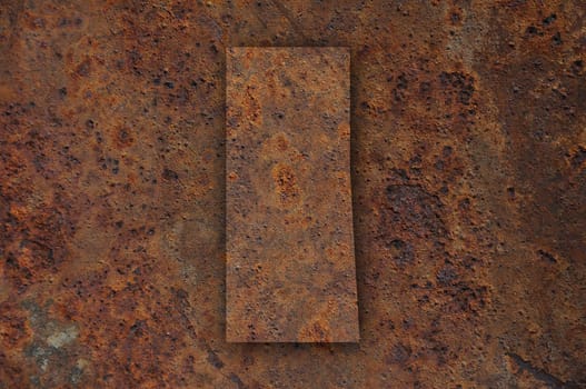 Map of Saskatchewan on rusty metal