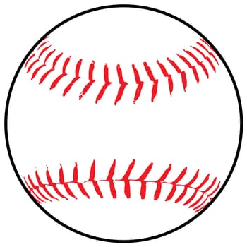 baseball ball object sport game leather illustration