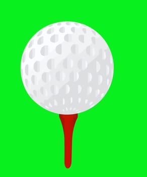 clip golf ball hobby sport green background illustration