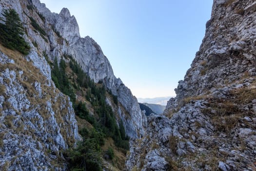 mountain landscape in Piatra Craiului Mountains, Romania
