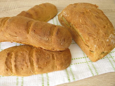 Freshly baked bread and baguette