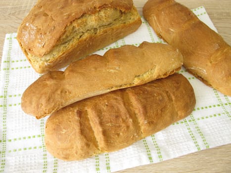 Freshly baked bread and baguette