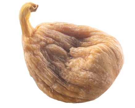 Whole dried fig (Ficus carica fruit), isolated