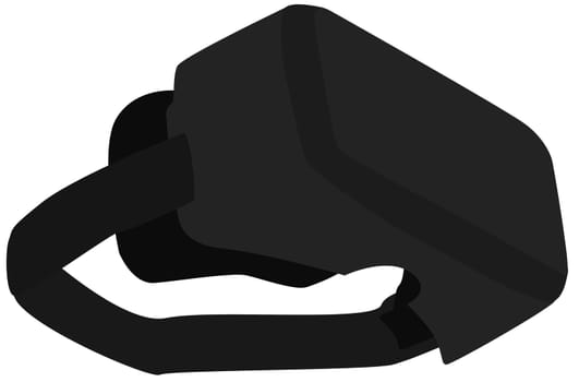 virtual reality glasses technology black silhouette illustration