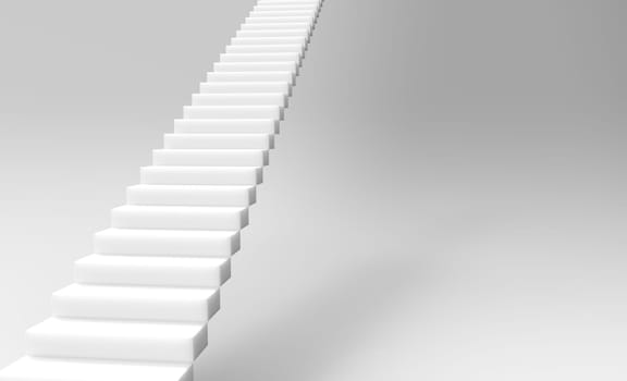 The 3d rendering of stair to upside isolated