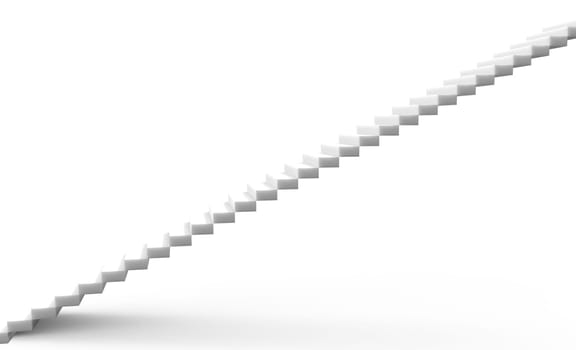 The 3d rendering of stair to upside isolated