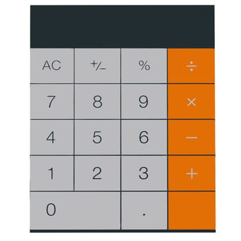 calculator object technology digital finance math display illustration