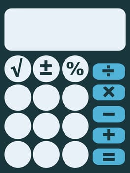 calculator object technology digital finance math display illustration