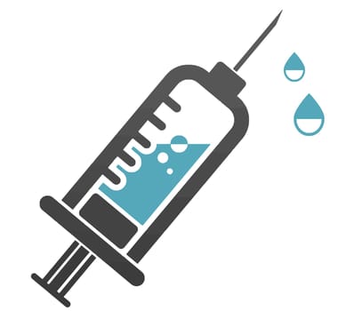 syringe droplets vaccination needle liquid illustration