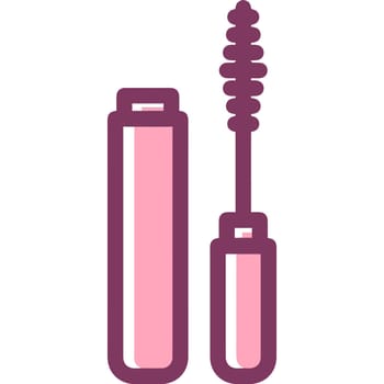eyelashes make up pink cosmetic fashion illustration