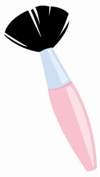 brush make up pink cosmetic female face tool illustration