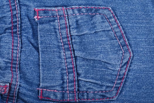 Close-up denium blue jean pocket
