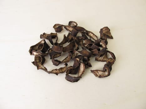 Banana peel fom organic bananas for tea