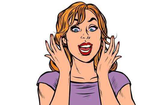 oops pop art surprised woman. Pop art retro vector illustration kitsch vintage drawing
