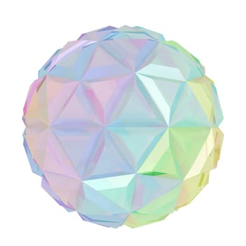 Colorful abstract sphere isolated on white background