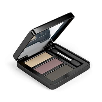Eye shadows kit on white background