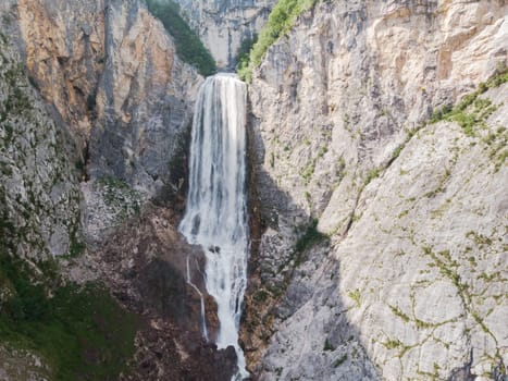 Waterfall Boka in Triglav National Park, Slovenia, Bovec, Europe.
