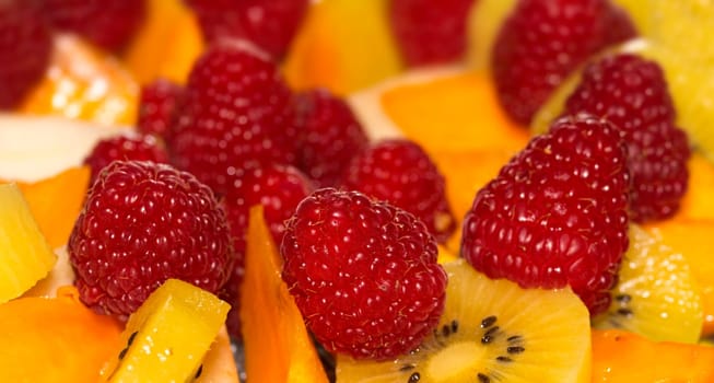 a fruit salad in closeup