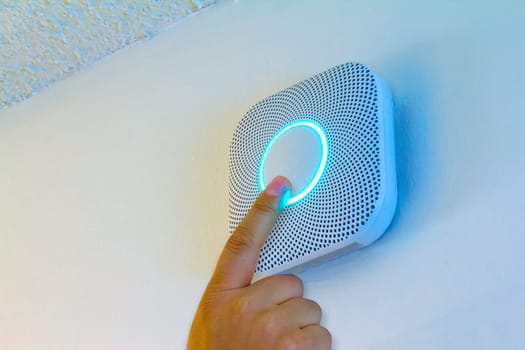 Smoke and Carbon Monoxide Alarm being test