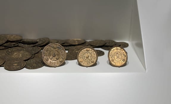 Barcelona, Spain - Dec 26th 2019: Catalan Pellofas, church interior coins certain services. National Art Museum of Catalonia, Barcelona, Spain